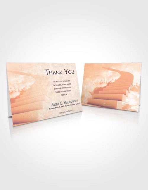 Funeral Thank You Card Template Lavender Sunset Stairway to Divinity