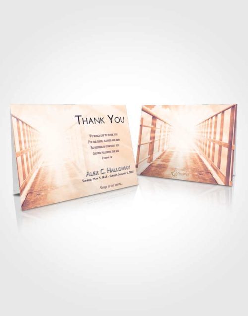 Funeral Thank You Card Template Lavender Sunset Stairway to Faith
