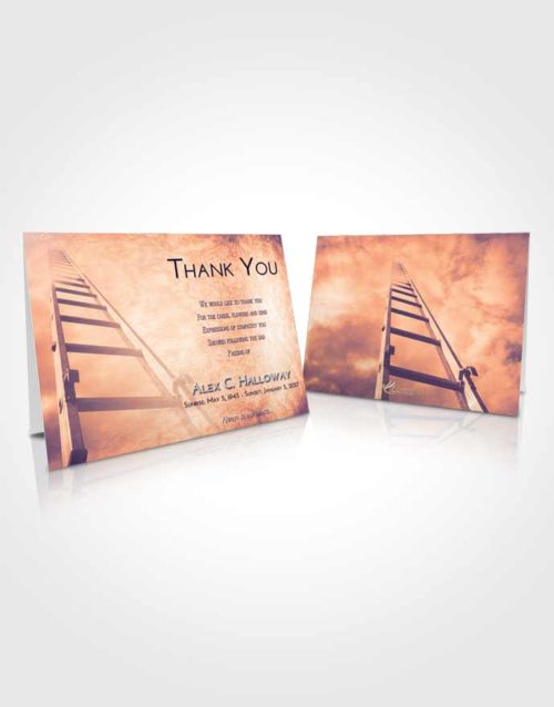 Funeral Thank You Card Template Lavender Sunset Stairway to Forever