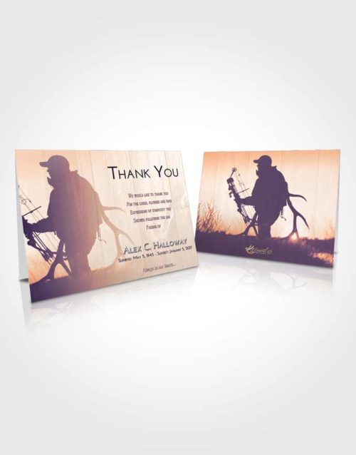 Funeral Thank You Card Template Lavender Sunset The Hunt