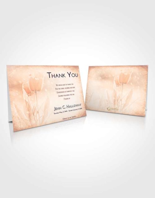 Funeral Thank You Card Template Lavender Sunset Tulip Whisper