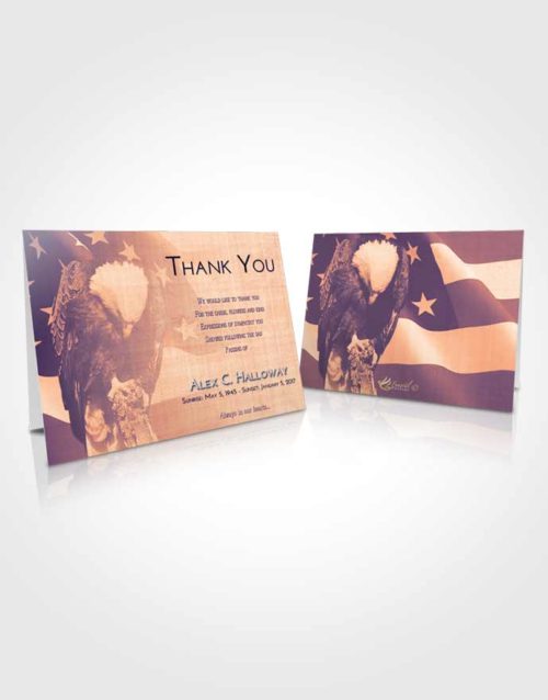 Funeral Thank You Card Template Lavender Sunset Veterans Journey