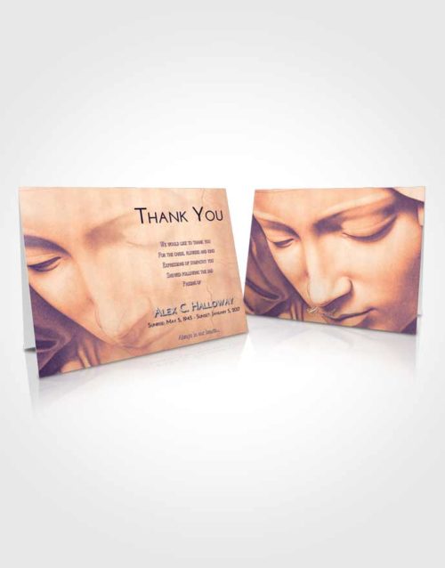 Funeral Thank You Card Template Lavender Sunset Virgin Mary