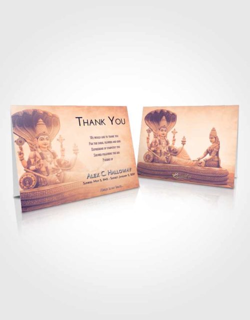Funeral Thank You Card Template Lavender Sunset Vishnu Desire