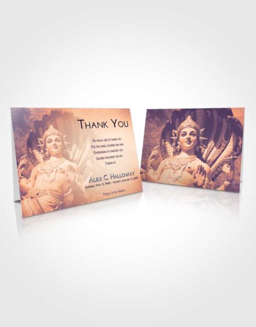 Funeral Thank You Card Template Lavender Sunset Vishnu Mystery