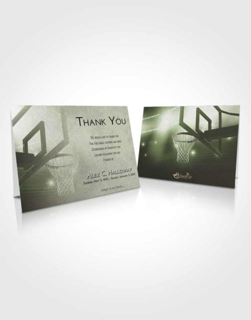 Funeral Thank You Card Template Loving Basketball Pride