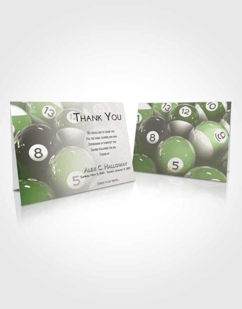Funeral Thank You Card Template Loving Billiards Tournament