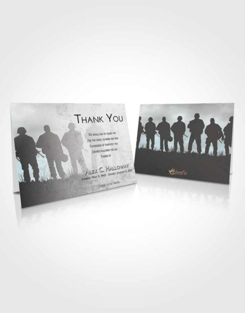 Funeral Thank You Card Template Loving Embrace Army Faith