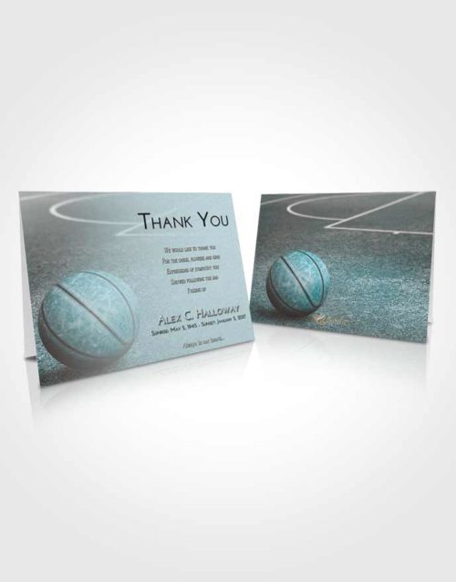 Funeral Thank You Card Template Loving Embrace Basketball Love