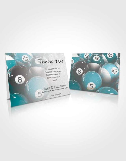 Funeral Thank You Card Template Loving Embrace Billiards Tournament