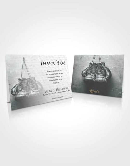 Funeral Thank You Card Template Loving Embrace Boxing Victory