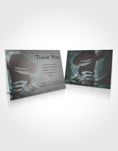 Funeral Thank You Card Template Loving Embrace Cowboy Desire