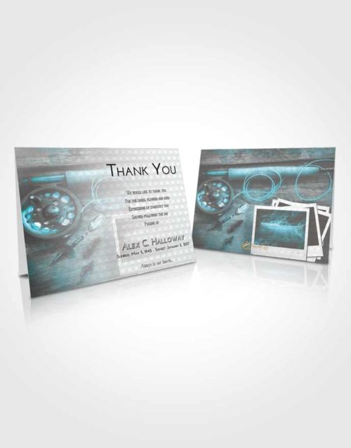 Funeral Thank You Card Template Loving Embrace Fishing Pride