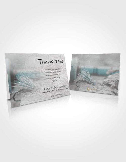 Funeral Thank You Card Template Loving Embrace Fishing Serenity
