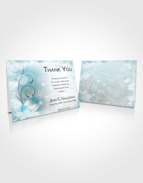 Funeral Thank You Card Template Loving Embrace Floral Peace