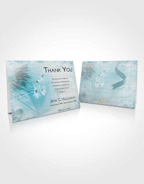 Funeral Thank You Card Template Loving Embrace Floral Style