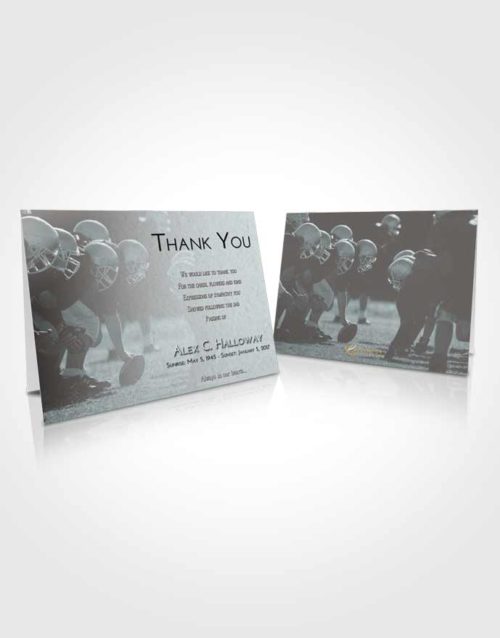 Funeral Thank You Card Template Loving Embrace Football Day