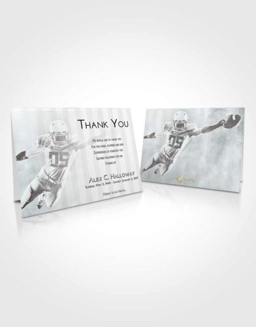 Funeral Thank You Card Template Loving Embrace Football Honor