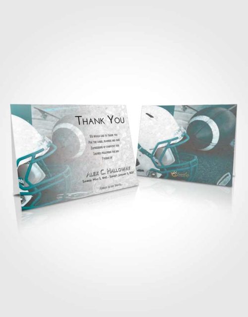 Funeral Thank You Card Template Loving Embrace Football Party