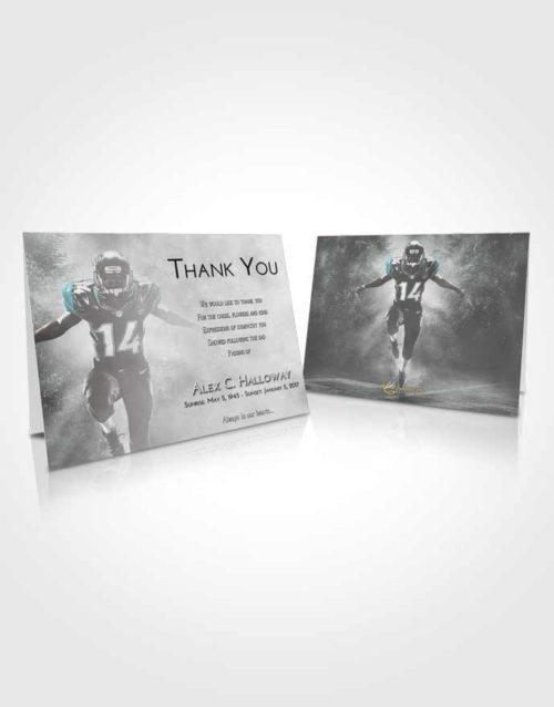 Funeral Thank You Card Template Loving Embrace Football Serenity