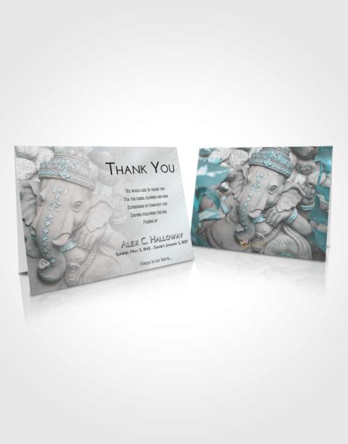 Funeral Thank You Card Template Loving Embrace Ganesha Divinity