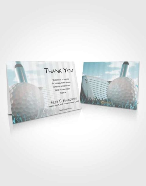 Funeral Thank You Card Template Loving Embrace Golf Day