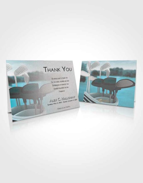 Funeral Thank You Card Template Loving Embrace Golf Fairway