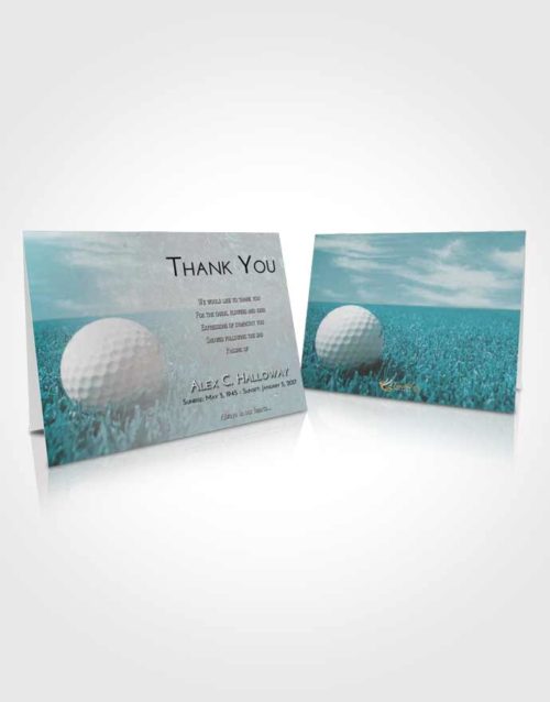 Funeral Thank You Card Template Loving Embrace Golf Serenity