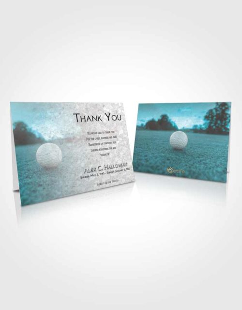 Funeral Thank You Card Template Loving Embrace Golfing Honor