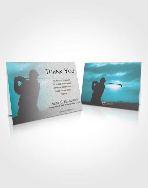 Funeral Thank You Card Template Loving Embrace Golfing Peace