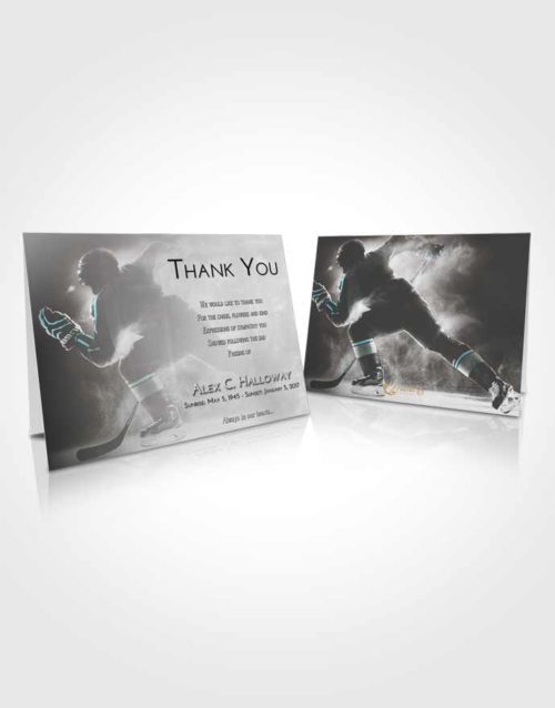 Funeral Thank You Card Template Loving Embrace Hockey Paradise
