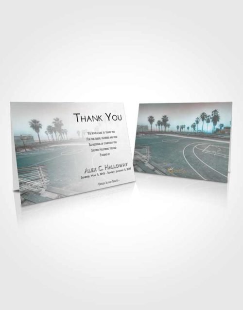 Funeral Thank You Card Template Loving Embrace On the Court
