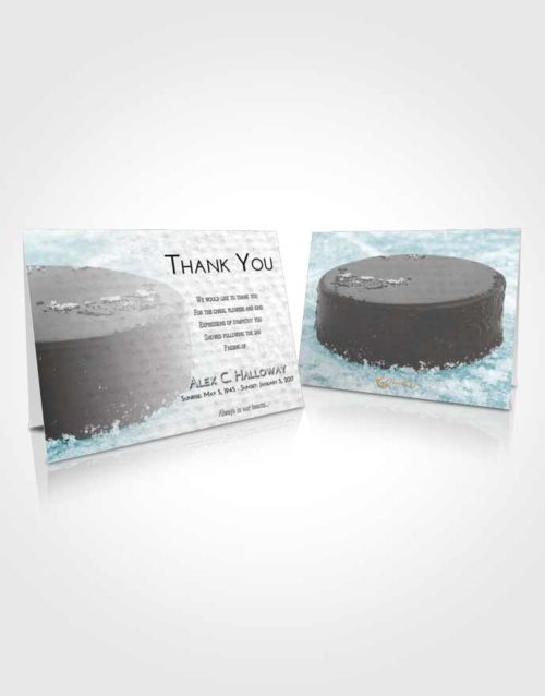 Funeral Thank You Card Template Loving Embrace Puck of Honor