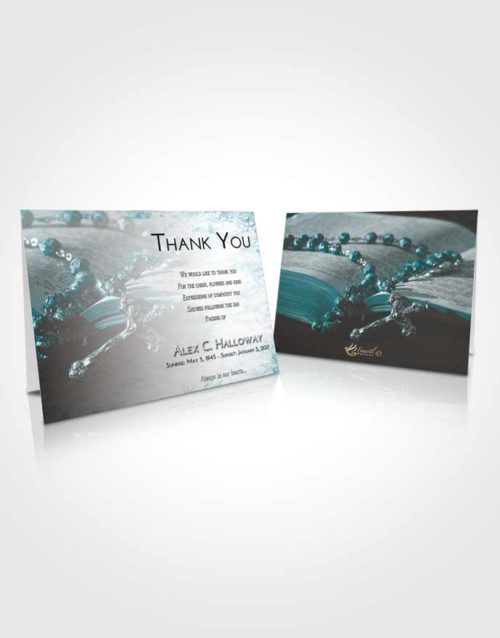 Funeral Thank You Card Template Loving Embrace Rosary Prayer