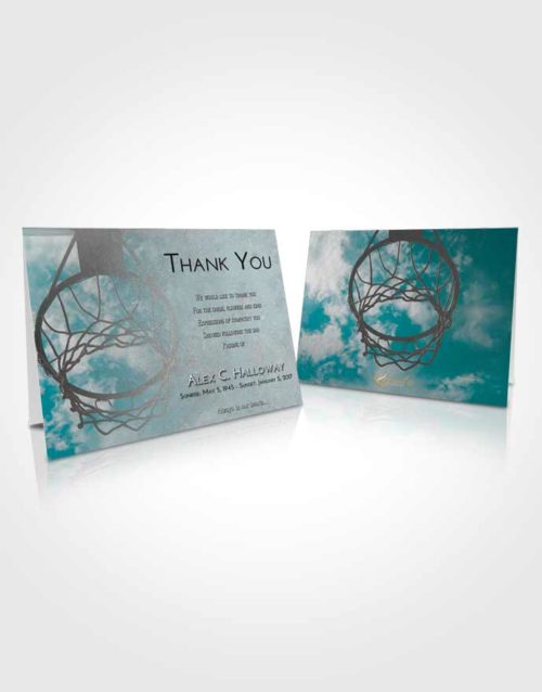 Funeral Thank You Card Template Loving Embrace Sky Ball