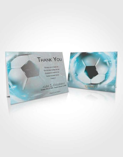 Funeral Thank You Card Template Loving Embrace Soccer Destiny