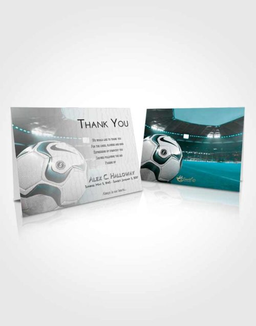 Funeral Thank You Card Template Loving Embrace Soccer Life