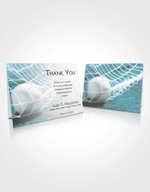 Funeral Thank You Card Template Loving Embrace Soccer Pride