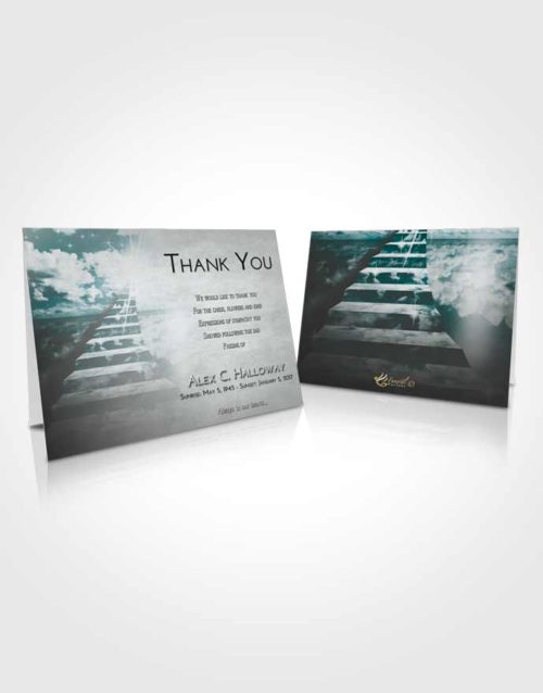 Funeral Thank You Card Template Loving Embrace Stairway for the Soul