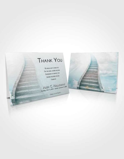 Funeral Thank You Card Template Loving Embrace Stairway to Bliss
