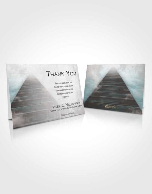 Funeral Thank You Card Template Loving Embrace Stairway to Eternity