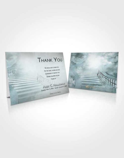 Funeral Thank You Card Template Loving Embrace Stairway to Freedom