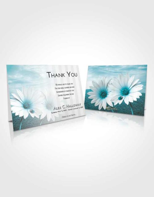 Funeral Thank You Card Template Loving Embrace Summer Flower