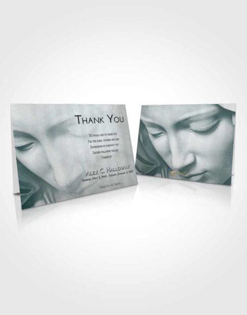 Funeral Thank You Card Template Loving Embrace Virgin Mary