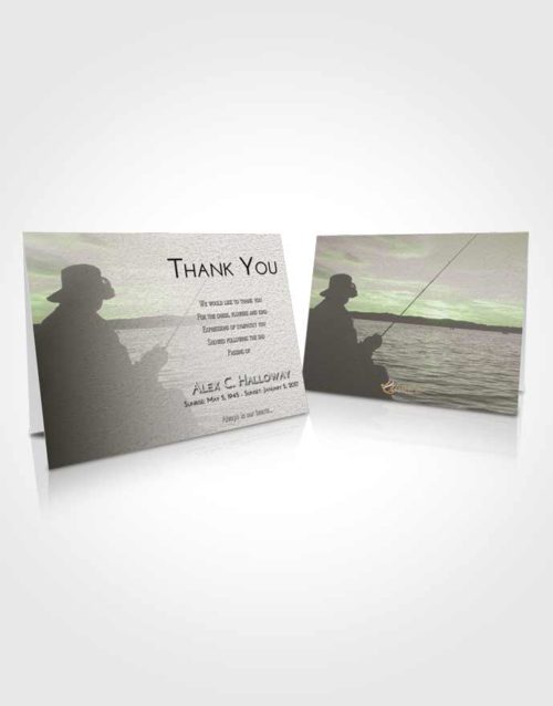 Funeral Thank You Card Template Loving Fishing Desire