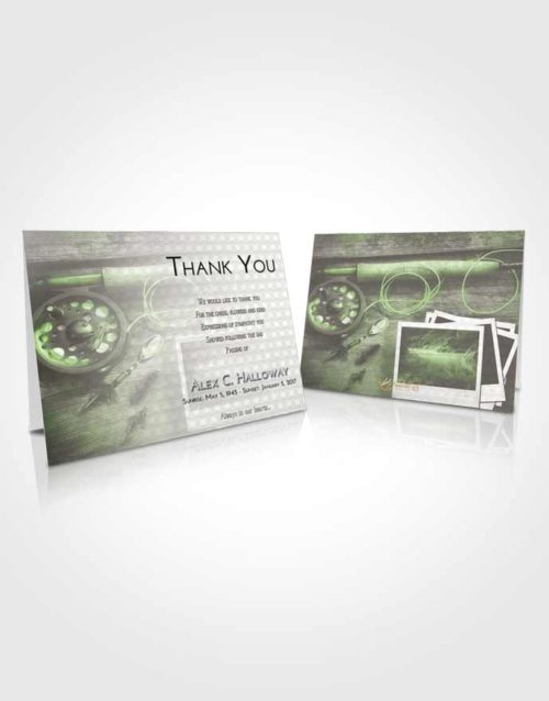 Funeral Thank You Card Template Loving Fishing Pride