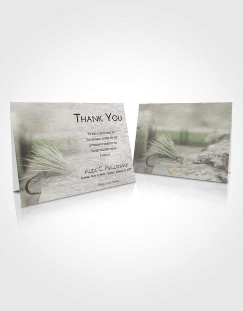 Funeral Thank You Card Template Loving Fishing Serenity