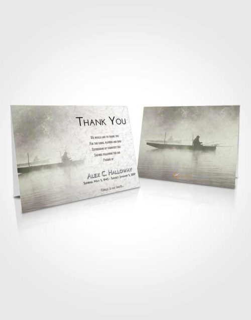 Funeral Thank You Card Template Loving Fishing Tranquility