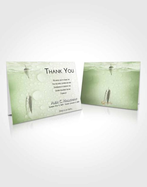 Funeral Thank You Card Template Loving Fishing in the Sea
