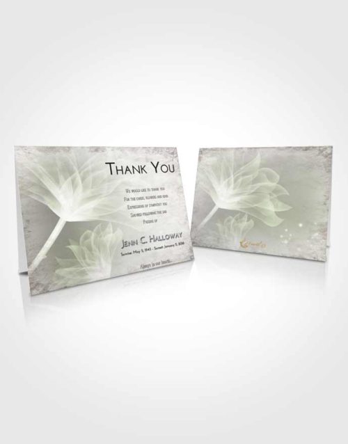 Funeral Thank You Card Template Loving Flower Peace